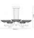 Semi Flush Ceiling 5 Light Satin Brass, Crystal - 3