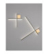 Cross Integrated LED Wall Lamp Sandy Black Brushed Gold Triac Dimmable LED 15W 880lm 3000K-10