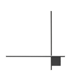 Cross Integrated LED Wall Lamp Sandy Black Triac Dimmable LED 21W 1351lm 2700K-1