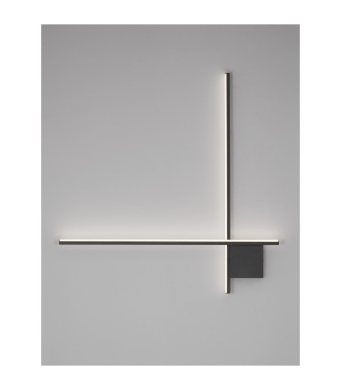 Cross Integrated LED Wall Lamp Sandy Black Triac Dimmable LED 21W 1351lm 2700K-2