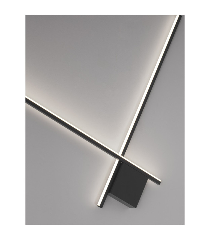 Cross Integrated LED Wall Lamp Sandy Black Triac Dimmable LED 21W 1351lm 2700K-4