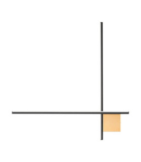 Cross Integrated LED Wall Lamp Sandy Black Brushed Gold Triac Dimmable LED 2W 1351lm 3000K-1