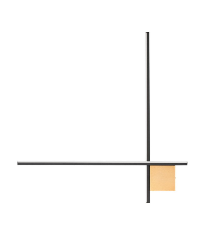 Cross Integrated LED Wall Lamp Sandy Black Brushed Gold Triac Dimmable LED 2W 1351lm 3000K-1