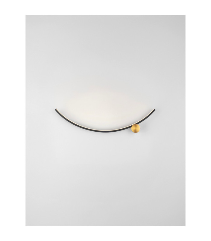 Kima I Integrated LED Wall Lamp Sandy Black Gold LED 14W 880lm 3000K-4