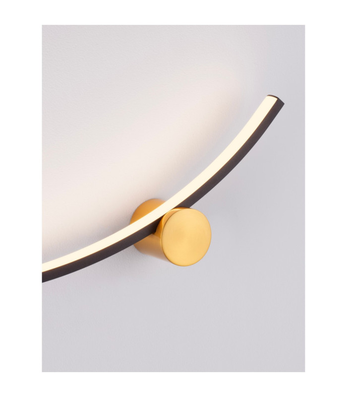 Kima I Integrated LED Wall Lamp Sandy Black Gold LED 14W 880lm 3000K-6