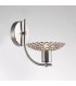 Wall Lamp 1 Light Satin Nickel, Crystal - 2