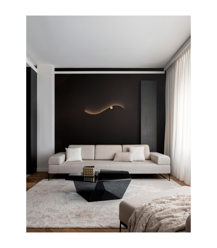 Kima Integrated LED Wall Lamp Sandy Black Gold LED 20W 1452lm 3000K-2