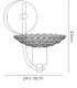 Wall Lamp 1 Light Satin Nickel, Crystal - 3