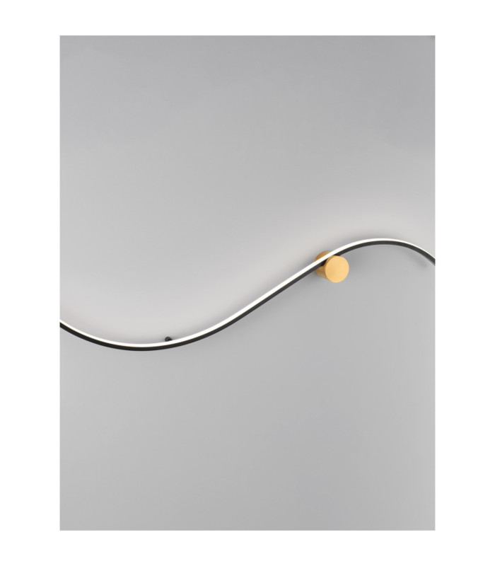 Kima Integrated LED Wall Lamp Sandy Black Gold LED 20W 1452lm 3000K-5