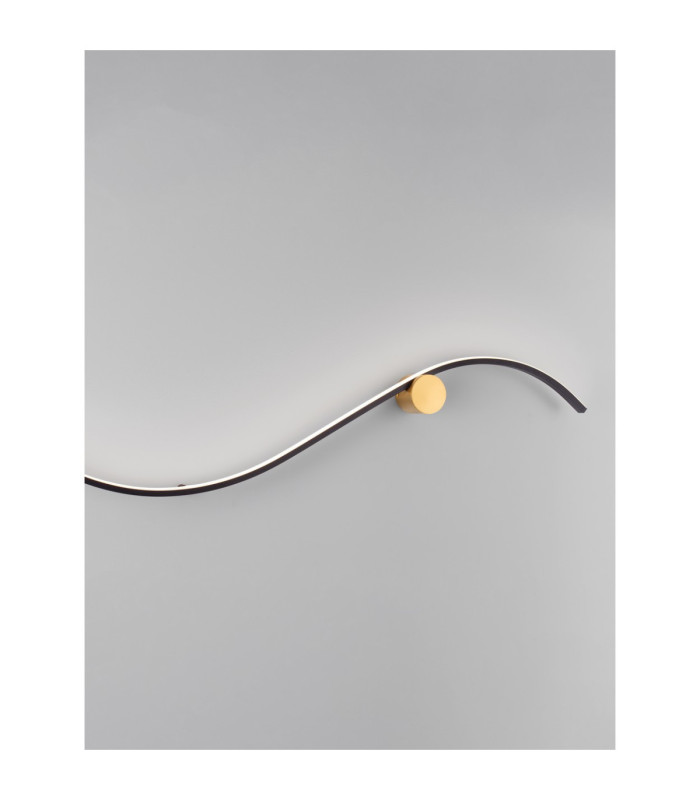 Kima Integrated LED Wall Lamp Sandy Black Gold LED 20W 1452lm 3000K-6