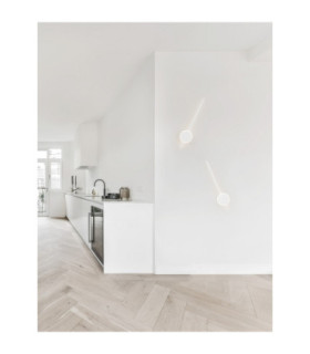 Clock Integrated LED Wall Lamp Sandy White LED 18W 1260lm 3000K-2