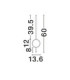 Clock Integrated LED Wall Lamp Sandy White LED 18W 1260lm 3000K-6