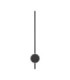 Clock Integrated LED Wall Lamp Sandy Black LED 22W 1560lm 3000K-1