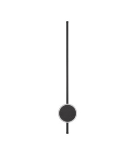 Clock Integrated LED Wall Lamp Sandy Black LED 22W 1560lm 3000K-1