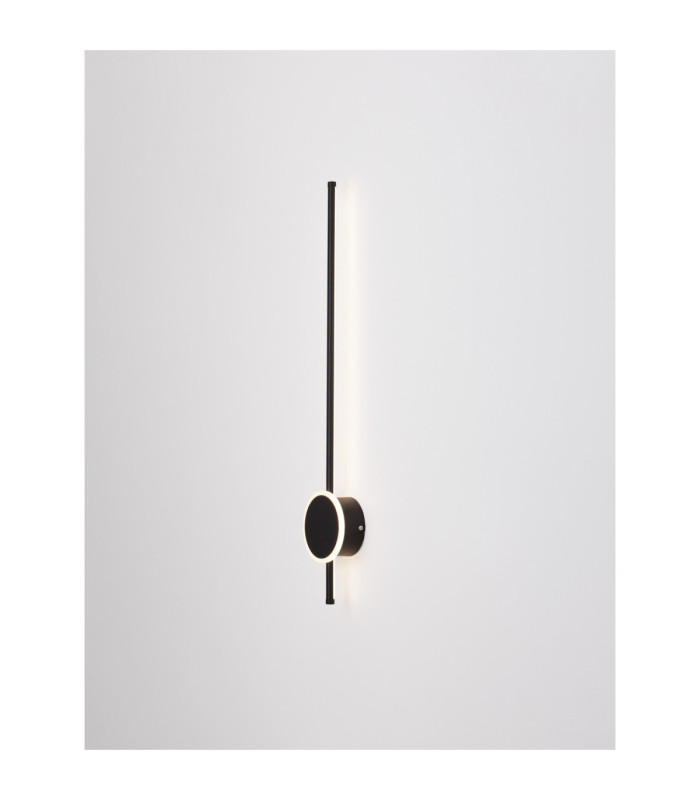 Clock Integrated LED Wall Lamp Sandy Black LED 22W 1560lm 3000K-2