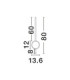 Clock Integrated LED Wall Lamp Sandy Black LED 22W 1560lm 3000K-5