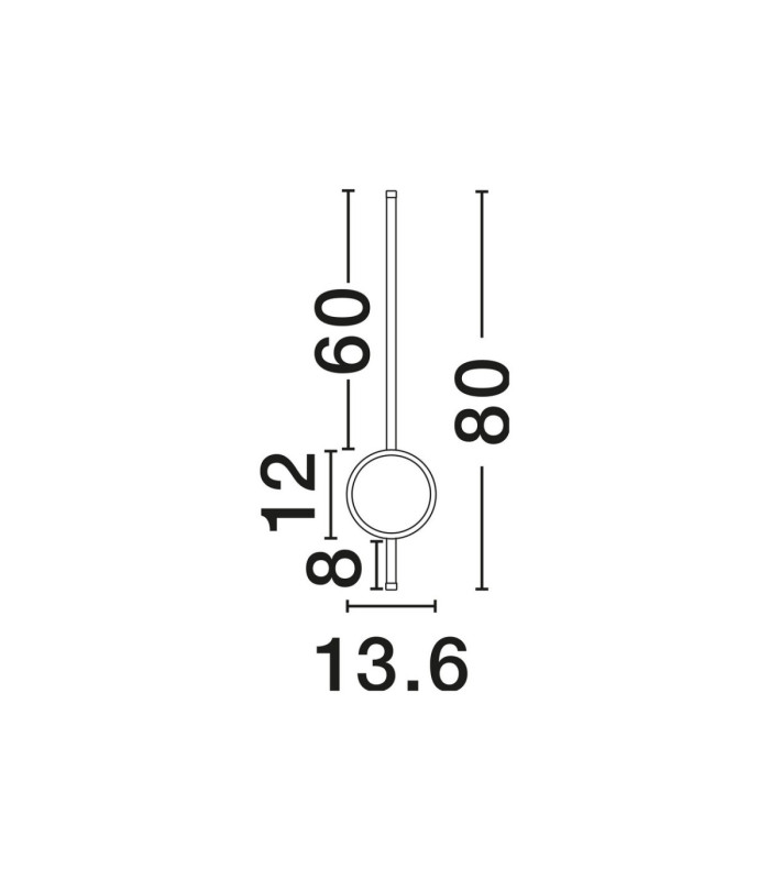 Clock Integrated LED Wall Lamp Sandy Black LED 22W 1560lm 3000K-5