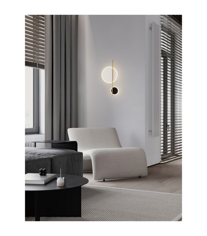 Ottilie Integrated LED Wall Lamp Sandy White Sandy Black Satin Gold Triac Dimmable LED 12W 720lm 2700-3000-4000K CCT-2