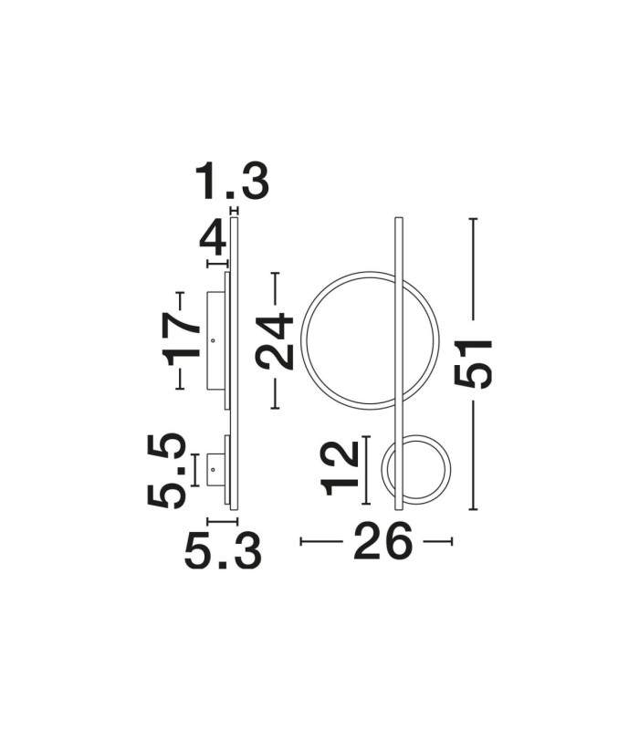 Ottilie Integrated LED Wall Lamp Sandy White Sandy Black Satin Gold Triac Dimmable LED 12W 720lm 2700-3000-4000K CCT-6
