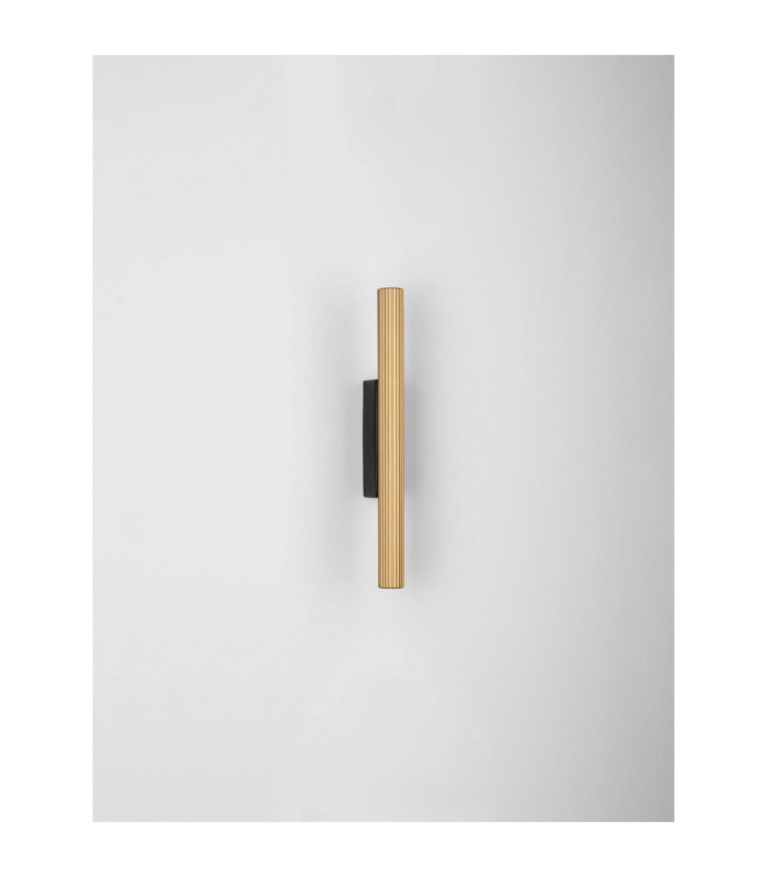Paron Up & Down Wall Lamp Sandy Black Gold LED 11W 507lm 3000K-3