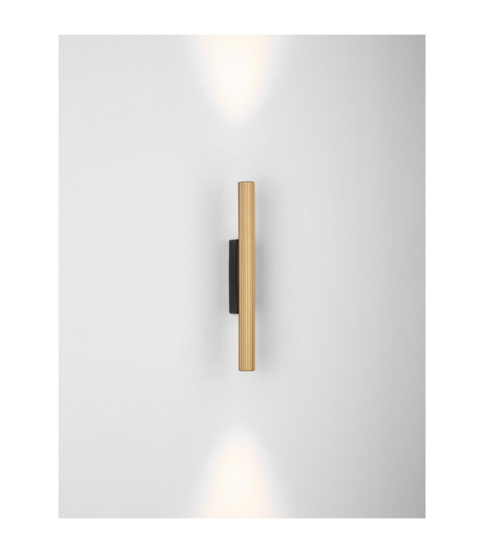 Paron Up & Down Wall Lamp Sandy Black Gold LED 11W 507lm 3000K-4