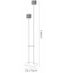 Floor Lamp 2 Light Satin Nickel, Crystal - 3