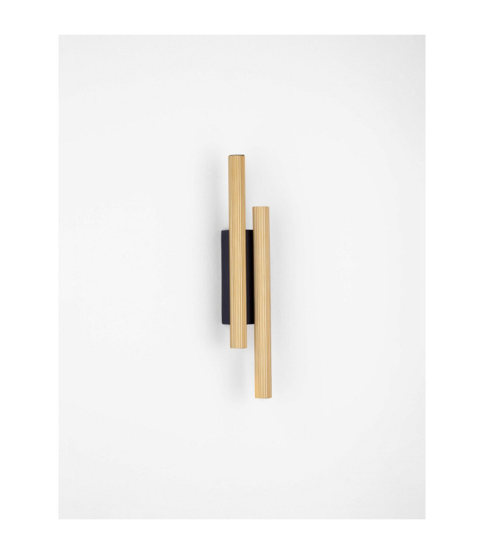 Paron Up & Down Wall Lamp Sandy Black Gold LED 15W 715lm 3000K-3