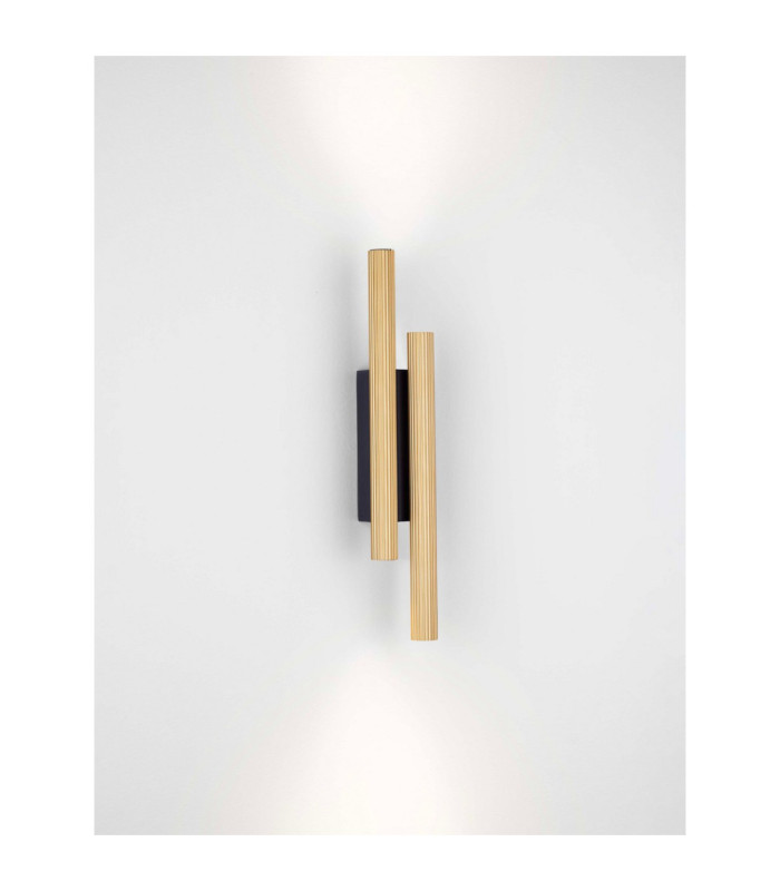 Paron Up & Down Wall Lamp Sandy Black Gold LED 15W 715lm 3000K-4