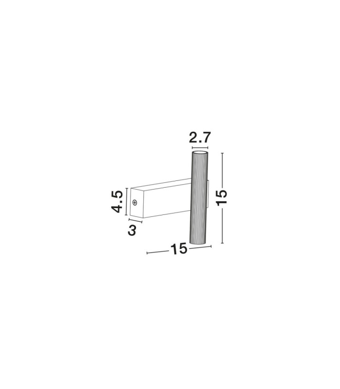 Paron Up & Down Wall Lamp Sandy White LED 6W 326lm 3000K-9
