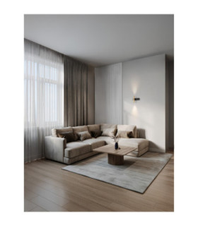 Paron Up & Down Wall Lamp Sandy Black Gold LED 6W 326lm 3000K-2