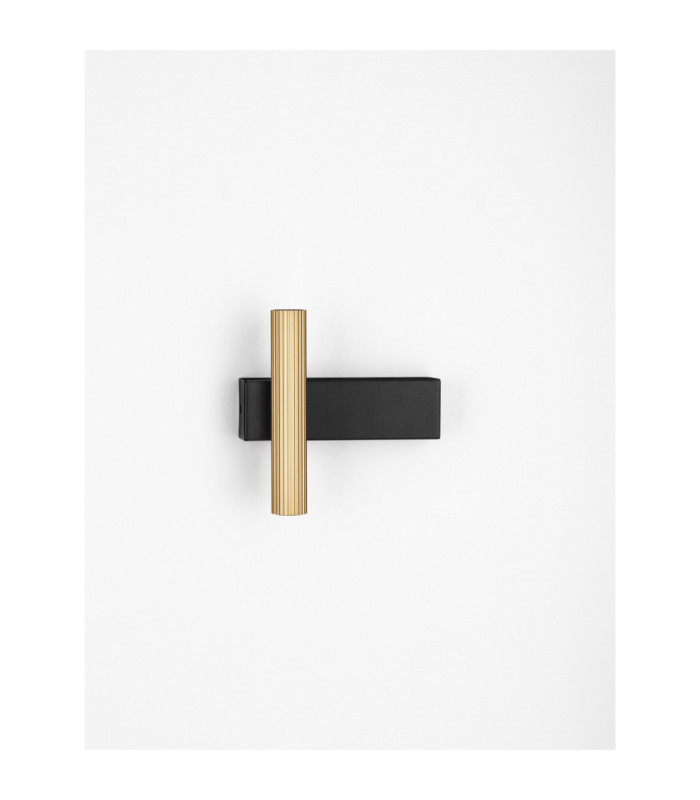Paron Up & Down Wall Lamp Sandy Black Gold LED 6W 326lm 3000K-3