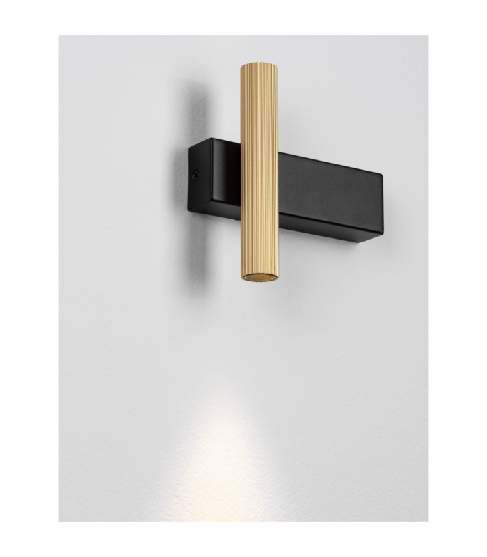 Paron Up & Down Wall Lamp Sandy Black Gold LED 6W 326lm 3000K-6