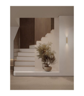Riveta Up & Down Wall Lamp Matt Gold LED 6W 444lm 3000K-2