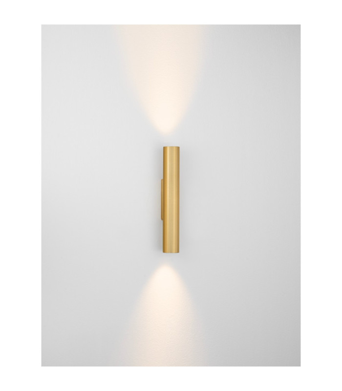 Riveta Up & Down Wall Lamp Matt Gold LED 6W 444lm 3000K-4