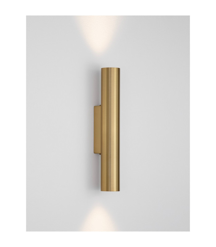 Riveta Up & Down Wall Lamp Matt Gold LED 6W 444lm 3000K-5