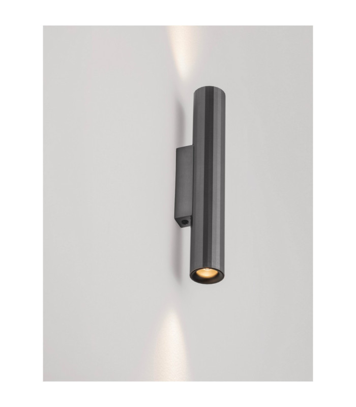 Riveta Up & Down Wall Lamp Black Nickel LED 6W 444lm 3000K-5