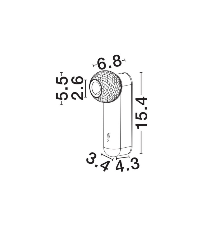 Notic Reading Wall Light Sandy Black LED 7W 455lm 3000K Switch On/Off-8