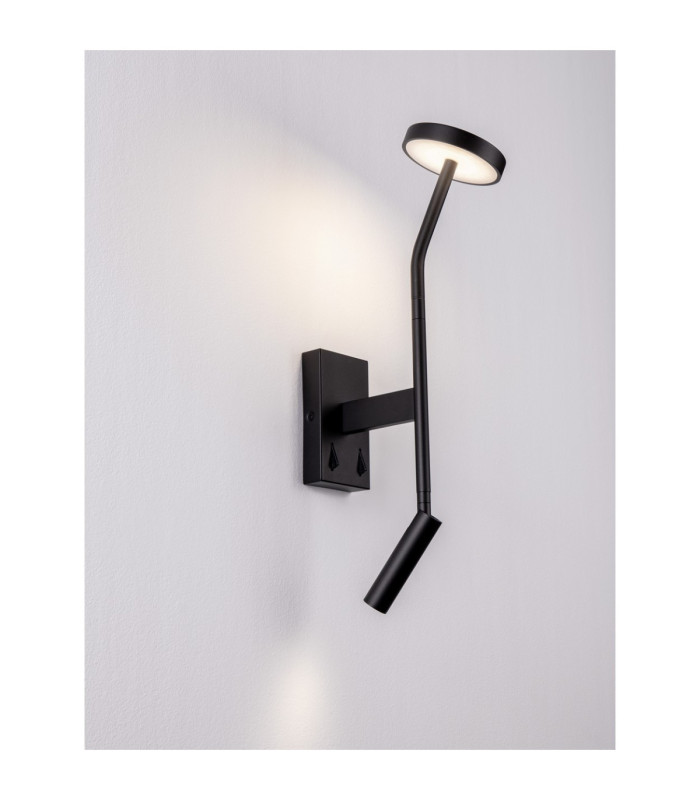 Logos Reading Wall Light Sandy Black LED 9W 487lm 3000K-5