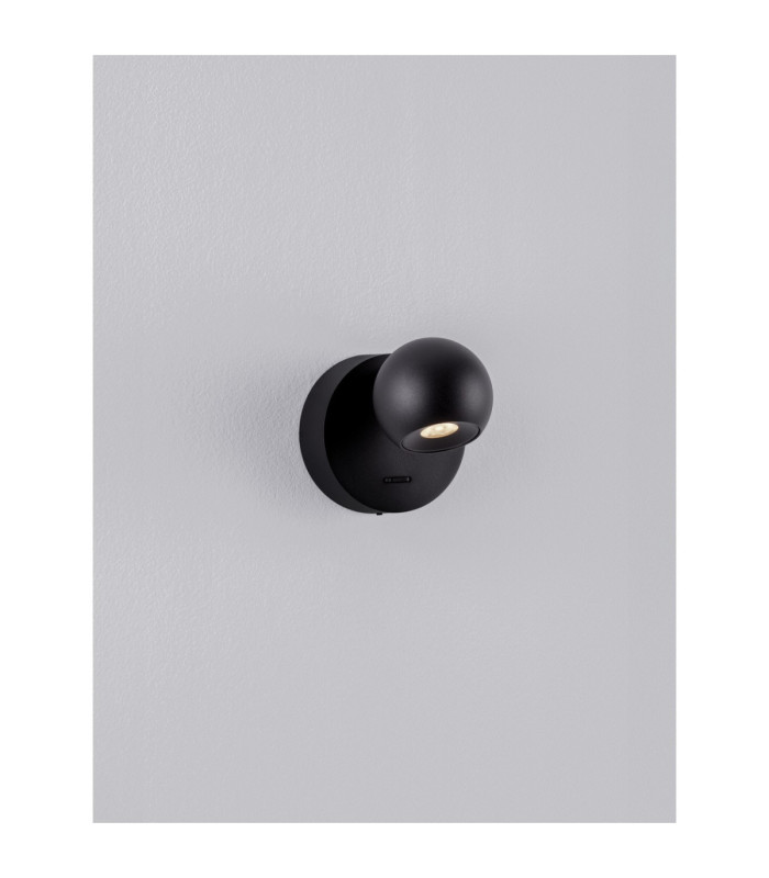 Sfera Reading Wall Light Sandy Black LED 6W 390lm 3000K-4