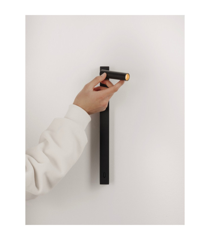 Tondo Reading Wall Light Sandy Black LED 3W 165lm 3000K Switch On/Off-6