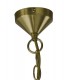 Semi Flush Ceiling Pendant 8 Light Satin Brass, Crystal - 6