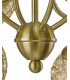 Semi Flush Ceiling Pendant 8 Light Satin Brass, Crystal - 10