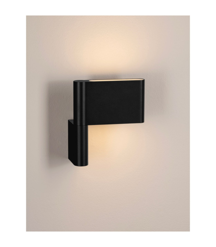 Flusso Up & Down Wall Lamp Sandy Black LED 5W 189lm 3000K Switch On/Off-5