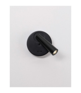 Tico Reading Wall Light Matt Black LED 3W 189lm 3000K Switch On/Off-2