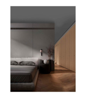 Lusa Reading Wall Light Champagne Gold Black LED 10W 644lm 3000K Switch On/Off-2