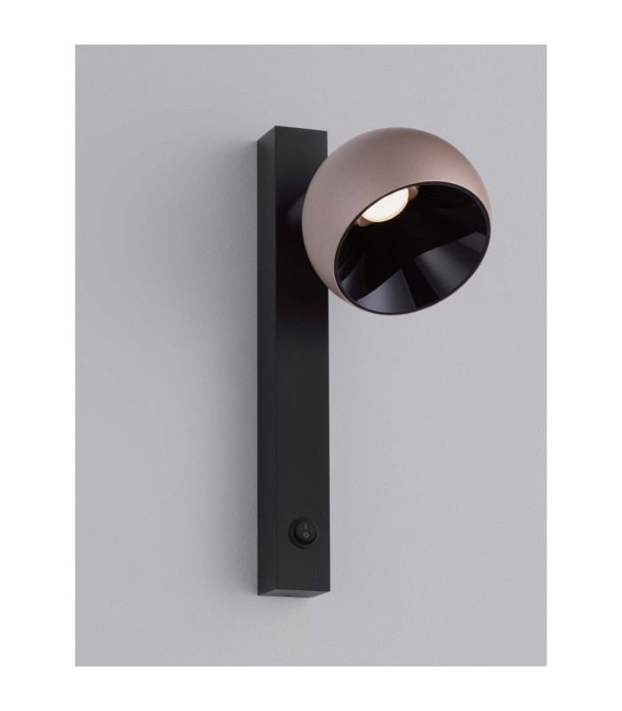 Lusa Reading Wall Light Champagne Gold Black LED 10W 644lm 3000K Switch On/Off-4