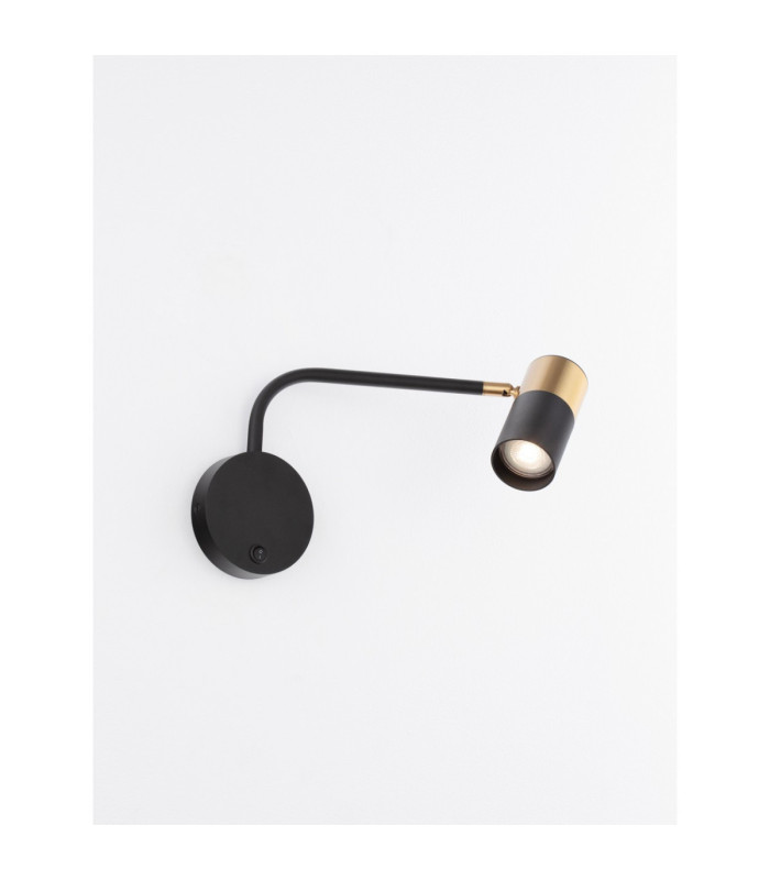 Pongo Reading Wall Light Sandy Black Gold GU10 1x10W-7