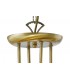 Semi Flush Ceiling Pendant 8 Light Antique Brass, Crystal - 6