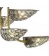 Semi Flush Ceiling Pendant 8 Light Antique Brass, Crystal - 8