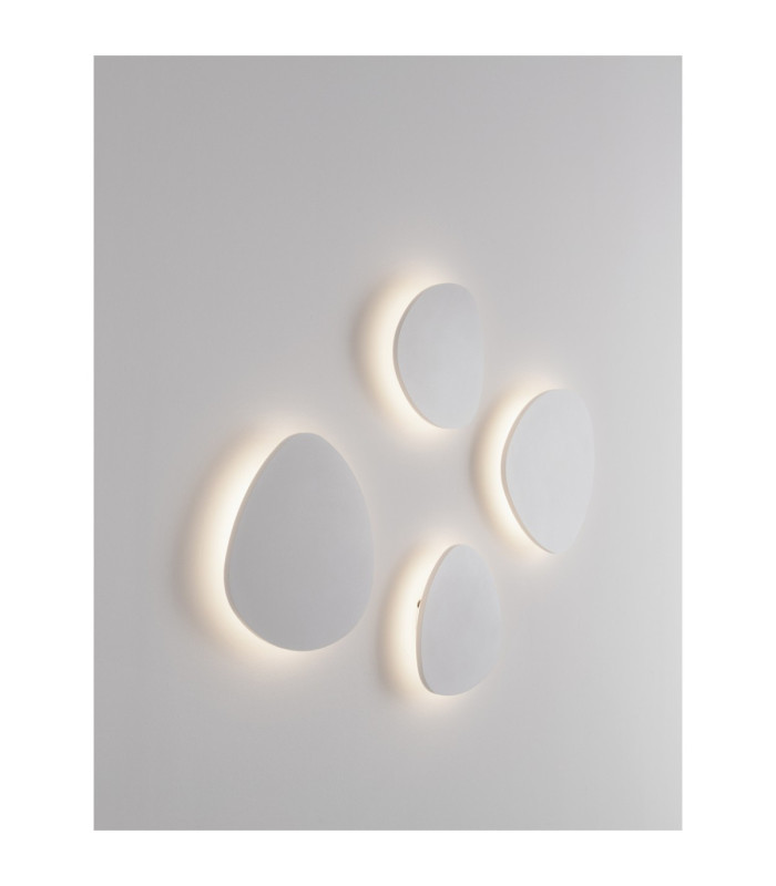 Atena Flush Wall Lamp Sandy White LED 12W 785lm 3000K-12